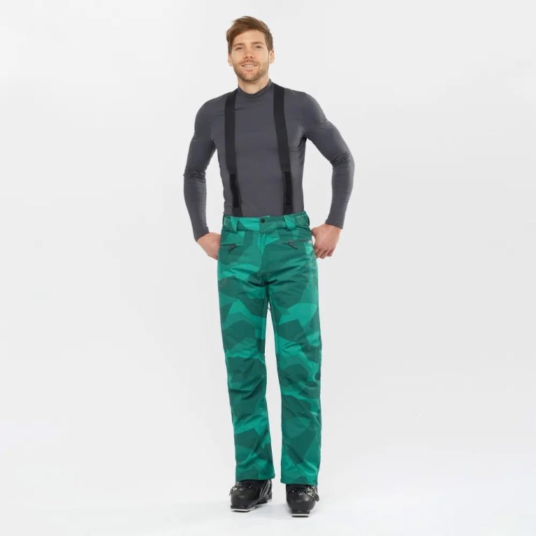 Calça De Esqui Salomon Edge Masculino Verdes | PT C41097